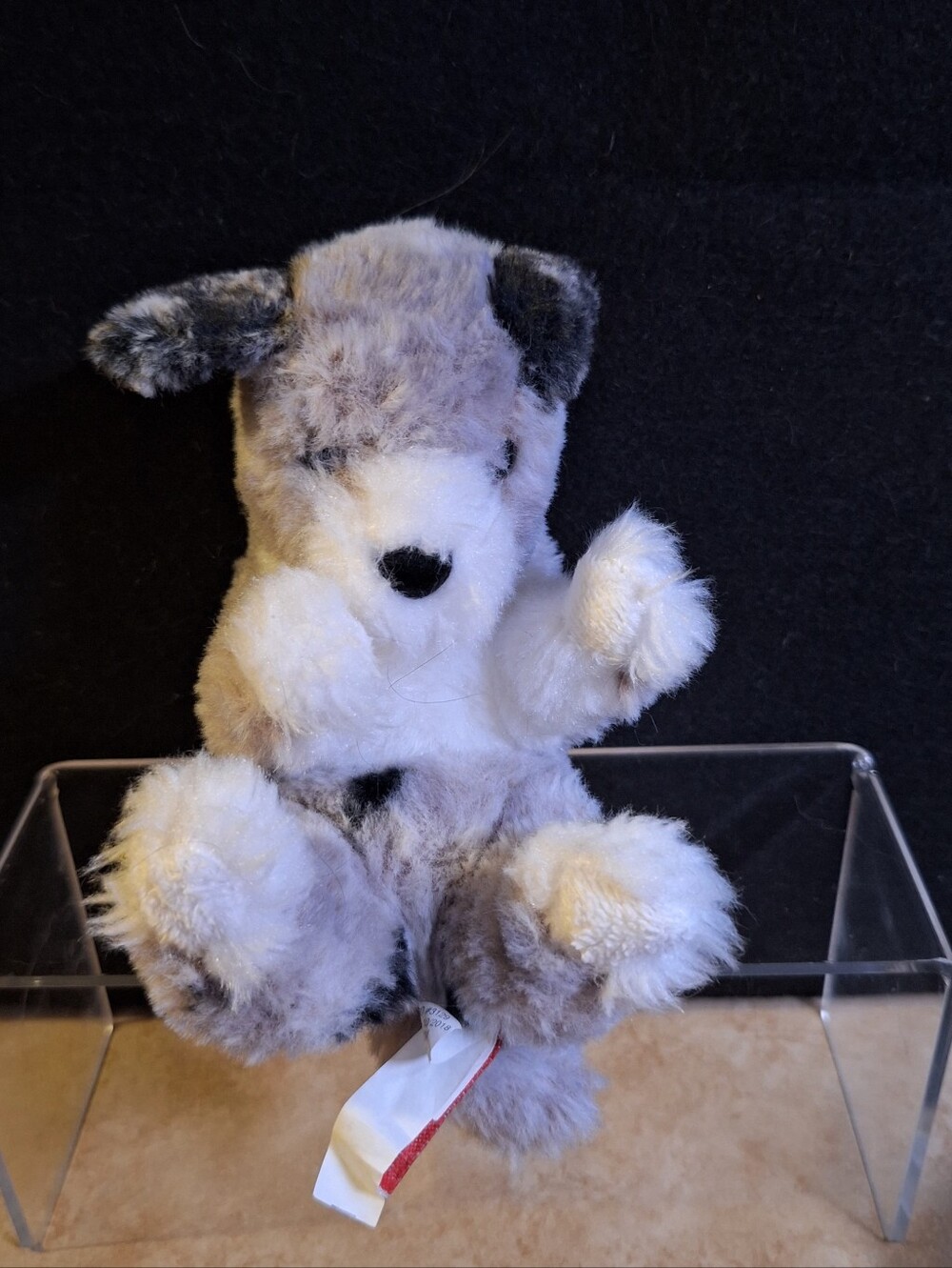 Douglas Plush Lil' Handful Aussie Doodle Paws Up Puppy #14473 Gray White Black